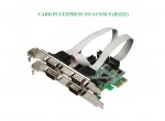 CẠC PCI EXpress -> 4 Com 9 (rs232) 